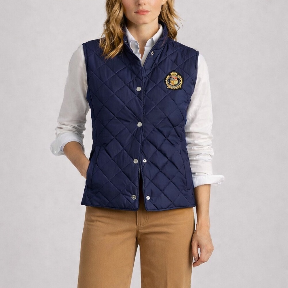 NWT Ralph Lauren Midnight Blue Quilted Vest L